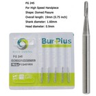 Wave Dental Carbide Burs Fg 245 High Speed Friction Grip Domed Fissure Midwest
