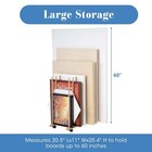 Large Art Storage Rack With Four Caster Wheels - Wooden Canvas Large  Natural