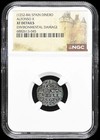 Medieval Spain King Alfonso X 1252-1284 Ad  Dinero Coin  Ngc Xf  Crusaders Era
