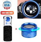 2   Jewelers Loupe Magnifier Light 30x 60x 90x Jewelry Loop Magnifying Glass Usa