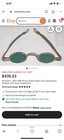 Antique C  1815-1840 Brass Green Glass Lens Spectacles Glasses With Case