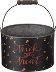Primitives By Kathy Halloween Metal Buckets Set Of 2 Trick Or Treat Happy