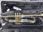 Besson 609 Bb Trumpet Gold Lacquered Brass 3 Piston Valves W  Case