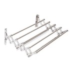 31 5 In x5 7 In silver Stainless Steel Folding Telescopic Towel Rack Garment Rac