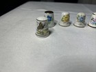 Flower Thimbles Lot And Squirrel 6 Total