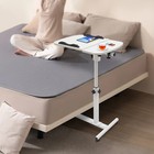 Adjustable Laptop Desk Notebook Computer Stand Rolling Food Tray Bed Sofa Table