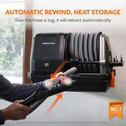 Giraffe Tools   Grandstorm Wall Mounted Retractable Wet dry Vacuum   30ft Hose
