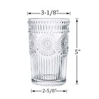 Embossed Vintage Drinking Glasses Set Of 6  12 Oz Textured Glass Tumblers  Cl   