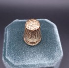 Vintage 14kt Yellow Gold Monogram Thimble  a M H  Size 8