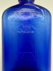 Vintage Franklin Cobalt Blue Glass Refrigerator Water Bottle 8 75    Retro Decor
