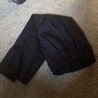 Women Chef Pants Solid Black W pockets Front    Back Elastic Waist M Size 32x30