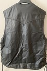 Vintage 1990   s Nwt Usa Made Harley Davidson Black Leather Cargo Vest Size L