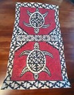 Reduced Tapa Bark Cloth Honu Sea Turtles Pacific Islands Polynesia Ocean Hawaii