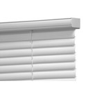 Cordless Vinyl Mini Blind Room Darkening Window Shade White 34 Inch Width X 48