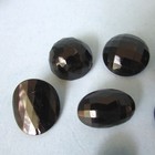 12 Molded Faceted Black Glass Button Vintage Victorian