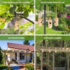 3 Pack Hummingbird House For Outdoors Hanging  Wooden Houses For Outside Nesting