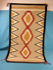 Old Vntg Antq Navajo Eye Dazzler Rug 37  X 21  Wool Excellent Condition