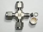 1- Swagelok Stainless Steel Union Cross Fitting  1 4  Od Tube  Ss-400-4