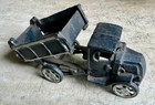 Black Silver Vintage Cast Iron Dump Truck