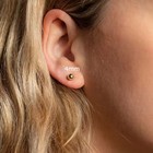 Flat Screw Back Ball Stud Earrings For Women small 4mm Ball  14k Gold Color 