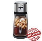 Capresso Stainless Steel Iced Tea Maker Glass Pitcher One Button Operation