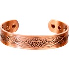 Copper Adjustable Magnetic Bracelet With Witchcraft Pentagram Design 