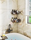 2-pack Corner Shower Caddy With Soap Holder No Drilling Organizer 11 Hooks