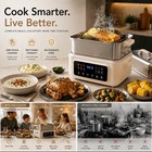 18qt Electric Food Steamer 2-tier 304 Stainless Steel 24h Timer 12 Smart Modes