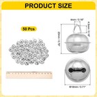 50pcs 0 7  Decorative Jingle Bells For Diy Crafts  Electroplated Silver