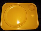 Vintage Plastic Food Trays Set Of 6 Orange And Yellow Retro Melamine