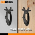 European Deer Antelope Antler Style Mount Skull Wall Hanger Hook Black New