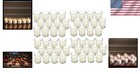 Elegant 48-pack Clear Glass Votive Candles - Long Burn For Table Centerpieces