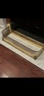 Antique Victorian French Pierced Brass Fireplace Fender With Rare Lion Paws Feet