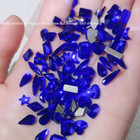 100 Pcs Small Shape Top Flame Blue Czech Crystal Rhinestone Flatback Nail Art