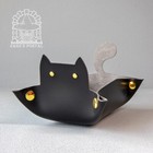 Sage s Black Enchanted Cat Dice Tray   Dnd Dice Tray Ttrpg Cute Kitty Dice Tray