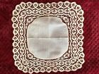 Beautiful Antique French Handmade Lace Handkerchief   Lacet - Embroidered  marie