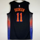 Jalen Brunson  11 New York Knicks Stitched Basketball Jersey Black S-2xl