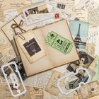 28pcs Vintage Ticket Stamp And Die Set Postage Clear Stamp Frame Cutting Dies Fo