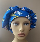 Bouffant Or Surgical Scrub Cap Hat Women Made With Nascar Racing Fabric