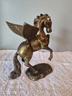 Brass Pegasus Winged Horse Figurine Statue On Base  Fantasy