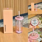 New Starbucks 2026 Recycled Triangle Glass 16oz Cold Cup Tumbler Valentines Gift