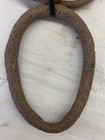 Antique Lot Of Three Hand Wrought Iron Solid Rings 3   x5 
