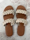 A New Day Lucy Braided Slide Sandals Cream Women   s 8