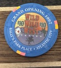 Bally   s Park Place Casino  10 Chip Atlantic City Nj Wild West Grand Opening 1997
