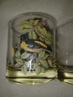 Set Of 2 Vintage Glass American Song Bird Cocktail Juice Water Glasses