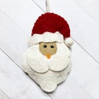 Santa Claus Christmas Ornament 5  Felted Wool Plush