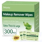 300 Makeup Remover Wipes - Alcohol-free  Unscented  Travel Size Towelettes For A