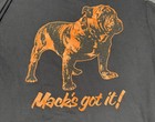 Mack Trucks Bulldog Orange Logo  Black Double-sided Sweatshirt  Mens Size Medium