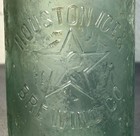 Antique Houston Ice   Brewing Co Star Beer Bottle Pre-prohibition Aqua Glass