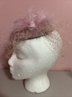 New Women   s Fascinator Hat Veil Pillbox Hat Tea Derby Party Headpiece Pink